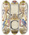 Triptych art skateboard deck of Joris Hoefnagel Guide For Constructing The Letter C by Joris Hoefnagel (1542-1600)