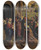 Triptych art skateboard deck of Ortolano The Adoration Of The Kings by Ortolano (1512-1527)