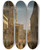 Triptych art skateboard deck of Frans Vervloet Venice The Rio Terr Catecumeni With Santa Maria Della Salute In The Distance by Frans Vervloet (1795-1872)