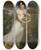 Triptych art skateboard deck of Louis Andre Gabriel Bouchet Portrait Of Lucie Isabey Madame Collon by Louis Andre Gabriel Bouchet (1759-1842)