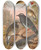 Triptych art skateboard deck of Johann Friedrich Naumann Geocichla Sibirica by Johann Friedrich Naumann (1780-1857)