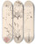 Triptych art skateboard deck of Louis Antoine Cusin Herbier De La Flore Franaise Pl0097 by Louis Antoine Cusin (1824-1901)
