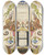 Triptych art skateboard deck of Joris Hoefnagel Guide For Constructing The Letter H by Joris Hoefnagel (1542-1600)