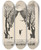 Triptych art skateboard deck of Rudyard Kipling The Cat That Walked By Himself by Rudyard Kipling (1865-1936)