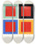 Triptych art skateboard deck of James Ward Modification Of Tone And Hue Of A Colour When Placed On Or Near Different Colours by James Ward (1851-1924)