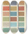 Triptych art skateboard deck of George Ashdown Audsley Polychromatic Decoration As Applied To Buildings In The Medival Styles Pl01 by George Ashdown Audsley (1838-1925)