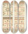 Triptych art skateboard deck of George Ashdown Audsley Polychromatic Decoration As Applied To Buildings In The Medival Styles Pl05 by George Ashdown Audsley (1838-1925)