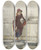 Triptych art skateboard deck of Pieter Haaxman Staande Jonge Vrouw Tegen Muur Geleund by Pieter Haaxman (1854-1937)