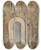 Triptych art skateboard deck of Rev James Bulwer One From A Volume Of Drawings And Prints_9 by Rev James Bulwer (1794-1879)