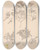 Triptych art skateboard deck of Louis Antoine Cusin Herbier De La Flore Franaise Pl0634 by Louis Antoine Cusin (1824-1901)