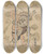 Triptych art skateboard deck of Toyokuni Utagawa Daikoku To Fukurokuju No Sum by Toyokuni Utagawa (1769-1825)