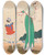 Triptych art skateboard deck of Charles Martin La Dame Lenfant by Charles Martin (1884-1934)