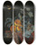 Triptych art skateboard deck of Willem Van Aelst A Still Life With Peaches Raspberries And Damsons On A Partially Covered Marble Ledge A Bird Flying Above by Willem van Aelst (1627-1683)