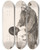 Triptych art skateboard deck of Edgar Degas Manet Seated Turned To The Left by Edgar Degas (1834-1917)