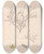 Triptych art skateboard deck of Louis Antoine Cusin Herbier De La Flore Franaise Pl0181 by Louis Antoine Cusin (1824-1901)