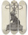 Triptych art skateboard deck of Milton Grubstein Umbrella Stand_1 by Milton Grubstein
