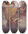 Triptych art skateboard deck of Maxfield Parrish Wynken Blynken And Nod by Maxfield Parrish (1870-1966)