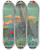 Triptych art skateboard deck of Ln Britton Warning Consider The Possible Consequences If You Are Careless In Your Work by L N Britton (19-20-)