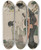 Triptych art skateboard deck of Kitagawa Utamaro Chushingura Act V Of The Storehouse Of Loyalty by Kitagawa Utamaro (1753-1806)