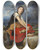 Triptych art skateboard deck of Franoislon Benouville Jeanne Darc Coutant Ses Voix Joan Of Arc Listening To Her Voices by Francois Leon Benouville (1821-1859)