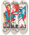 Triptych art skateboard deck of Vojtech Preissig Czechoslovaks Join Our Free Colors by Vojtech Preissig (1873-1944)