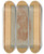 Triptych art skateboard deck of Carlo Maratti Head Of A Bearded Man Inprofile by Carlo Maratti (1625-1713)