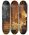 Triptych art skateboard deck of Alfred Choubrac Scheherazade And The Sultan by Alfred Choubrac (1853-1902)