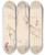 Triptych art skateboard deck of Louis Antoine Cusin Herbier De La Flore Franaise Pl0495 by Louis Antoine Cusin (1824-1901)