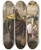 Triptych art skateboard deck of Jeanlon Grme The Carpet Merchant Of Cairo by Jean-Lon Grme (1824-1904)