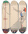 Triptych art skateboard deck of Charles Martin La Dame Et Le Perroquet by Charles Martin (1884-1934)
