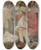 Triptych art skateboard deck of Jessie Willcox Smith How Doth The Little Busy Bee by Jessie Willcox Smith (1863-1935)