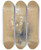 Triptych art skateboard deck of David Roberts Part Of The Hall Of Columns At Karnak Thebes Egypt by David Roberts (1796-1864)