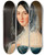 Triptych art skateboard deck of Mihael Stroj Portrait Of A Lady With White Lace Veil by Mihael Stroj (1803-1871)