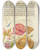 Triptych art skateboard deck of Joris Hoefnagel Fouroclock Brown Hairstreak Herb Robert And Chanterelle by Joris Hoefnagel (1542-1600)