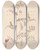 Triptych art skateboard deck of Louis Antoine Cusin Herbier De La Flore Franaise Pl0478 by Louis Antoine Cusin (1824-1901)