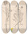 Triptych art skateboard deck of Louis Antoine Cusin Herbier De La Flore Franaise Pl0428 by Louis Antoine Cusin (1824-1901)