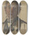 Triptych art skateboard deck of Jakob Becker Old Farmer_2 by Jakob Becker (1810-1872)