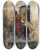 Triptych art skateboard deck of Eugne Girardet Conversation A La Fontaine by Eugene Girardet (1853-1907)