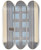 Triptych art skateboard deck of Fritz Boehmer Zoar Door_1 by Fritz Boehmer
