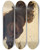 Triptych art skateboard deck of Jan Matejko Study Of A Reciining Horse by Jan Matejko (1838-1893)