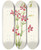 Triptych art skateboard deck of Mary Vaux Walcott Pink Centaurium Centaurium Venustum by Mary Vaux Walcott (1860-1940)