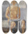 Triptych art skateboard deck of Walther Gamerith Sitzender Weiblicher Akt by Walther Gamerith (1903-1949)