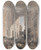 Triptych art skateboard deck of David Roberts Bazaar Of The Silk Mercers Cairo by David Roberts (1796-1864)