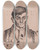 Triptych art skateboard deck of Akseli Gallenkallela Punakaartilainen Vanki by Akseli Gallen Kallela (1865-1931)
