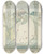 Triptych art skateboard deck of Jessie M King I Pray You Hear My Song Of A Nest by Jessie M King (1875-1949)