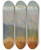 Triptych art skateboard deck of Vasily Vereshchagin Sunset In The Himalayas by Vasily Vereshchagin (1842-1904)