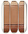 Triptych art skateboard deck of James Ward Gradated Tones Of Broken Red An Example Of The Small Interval In Colour by James Ward (1851-1924)