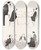 Triptych art skateboard deck of Georges Goursat Sem A Lhotel De Paris Two Tables One With Grand Duke Nicholas The Other With Princess Hohelohe From Monte Carlo by Georges Goursat (Sem) (1863-1934)