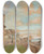 Triptych art skateboard deck of Sir William Eden View Of Windlestone Hall by Sir William Eden (1849-1915)