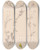Triptych art skateboard deck of Louis Antoine Cusin Herbier De La Flore Franaise Pl0244 by Louis Antoine Cusin (1824-1901)